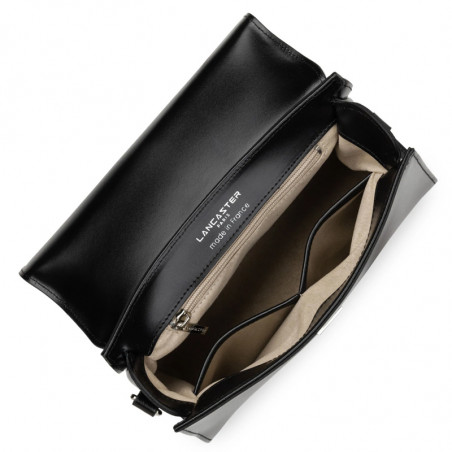 Lancaster Suave Even Leather Handbag 433-17 Black