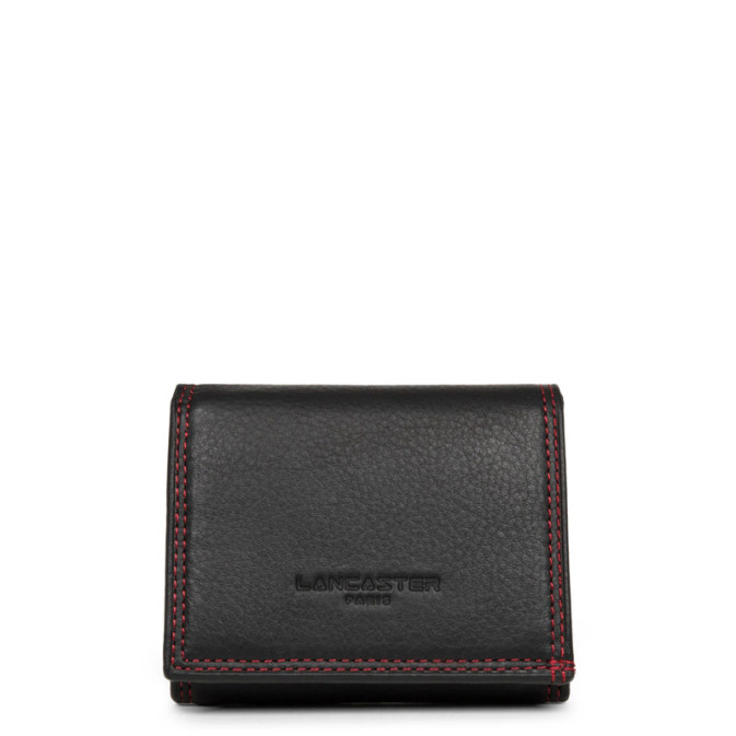 Lancaster Soft Vintage Men's Wallet 120-10 Black Red