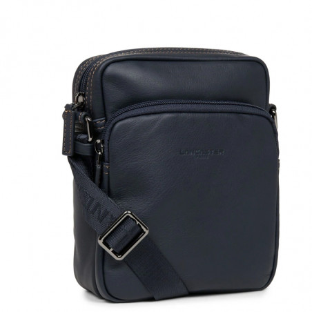 Lancaster Soft Vintage Men's Pouch 320-10 Dark Blue Camel