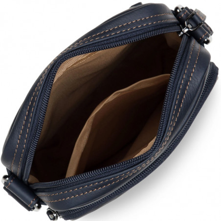Lancaster Soft Vintage Men's Pouch 320-10 Dark Blue Camel