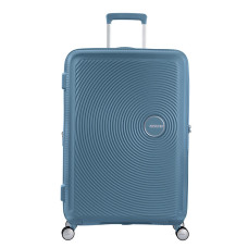 American Tourister Sound Box 77 cm 4-Wheel Trolley Suitcase Stone Blue