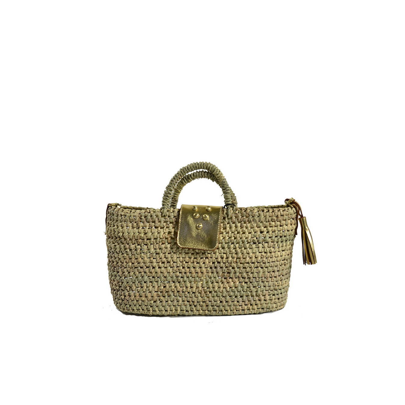 Virginie Darling Riviera Mini Rock Panier Osier Gold face