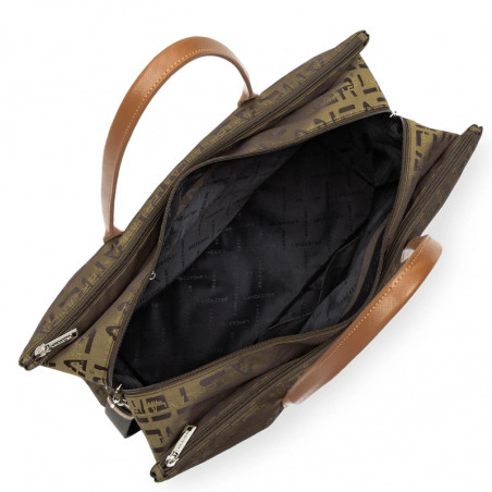 Lancaster Logo Kba Travel Bag 508-64 Brown