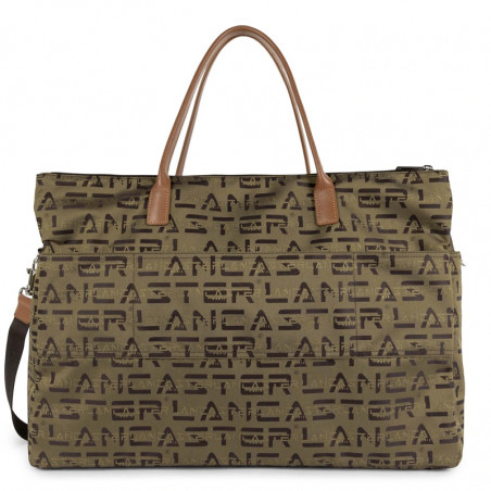 Lancaster Logo Kba Travel Bag 508-64 Brown
