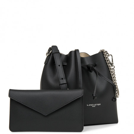 Lancaster Pure & Element City Petit Sac Seau Porté Croisé 423-38 Noir In Champagne cote