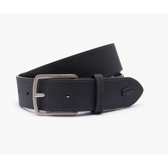 Lacoste Men's Classic Leather Belt Piqué Reversible Brown
