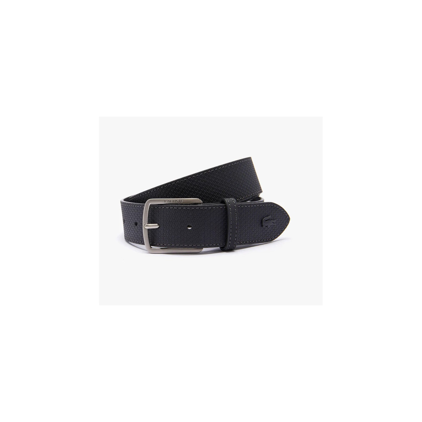 Lacoste Men's Classic Leather Belt Piqué Reversible Brown