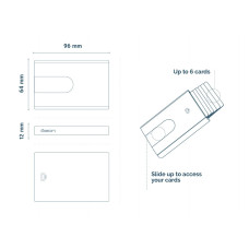 Ogon Slider Business Card Holder Bamboo