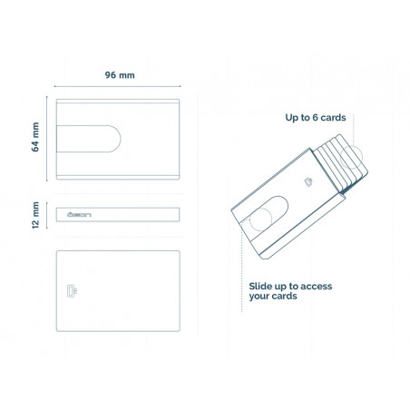 Ogon Slider Business Card Holder Sequoia