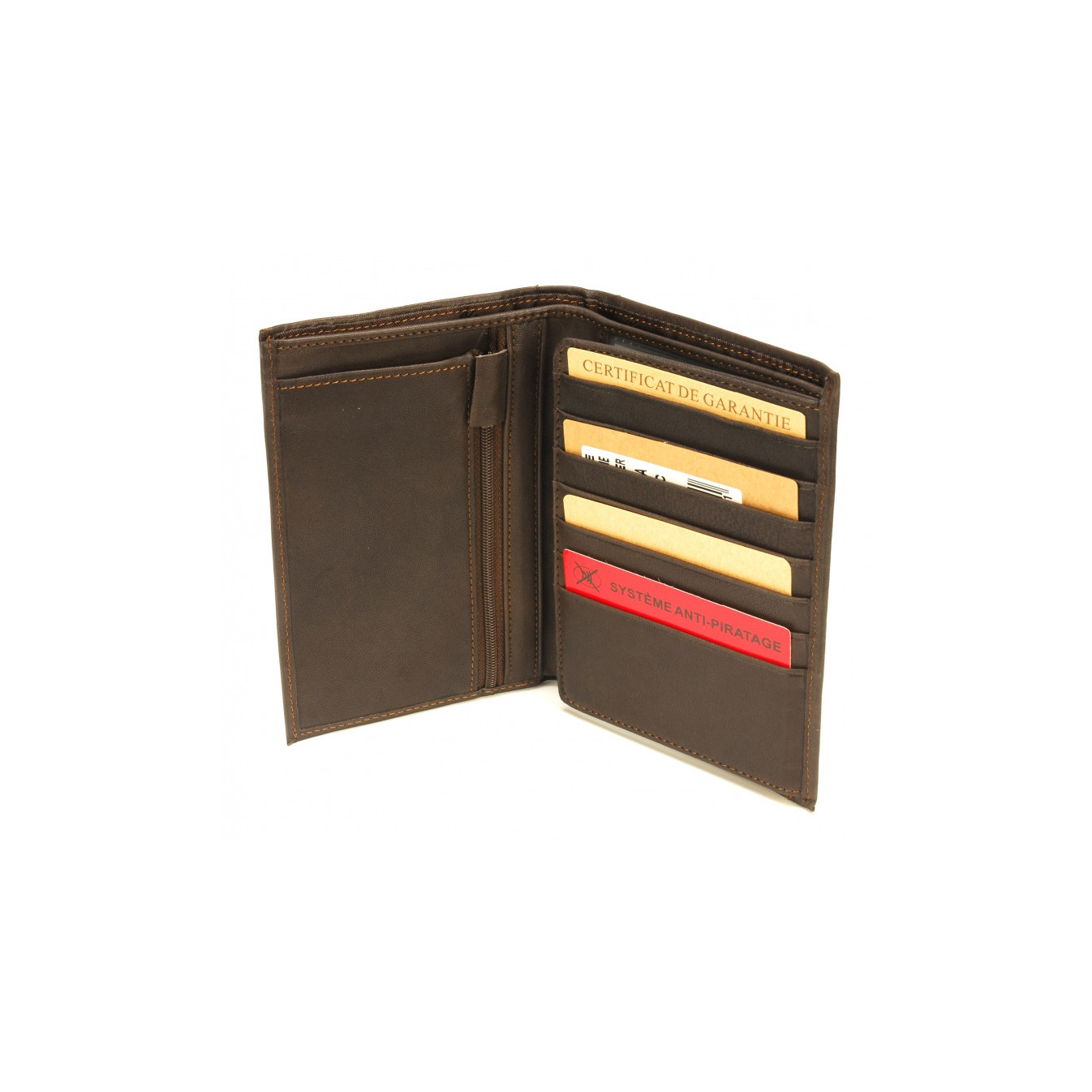 Arthur & Aston Johany 2-Flap Leather Wallet in Chestnut