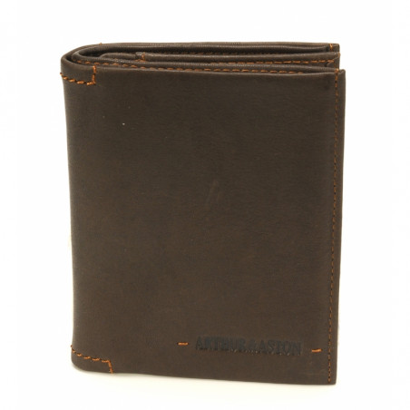 Arthur & Aston Johany Men's Saddle Brown Leather Wallet