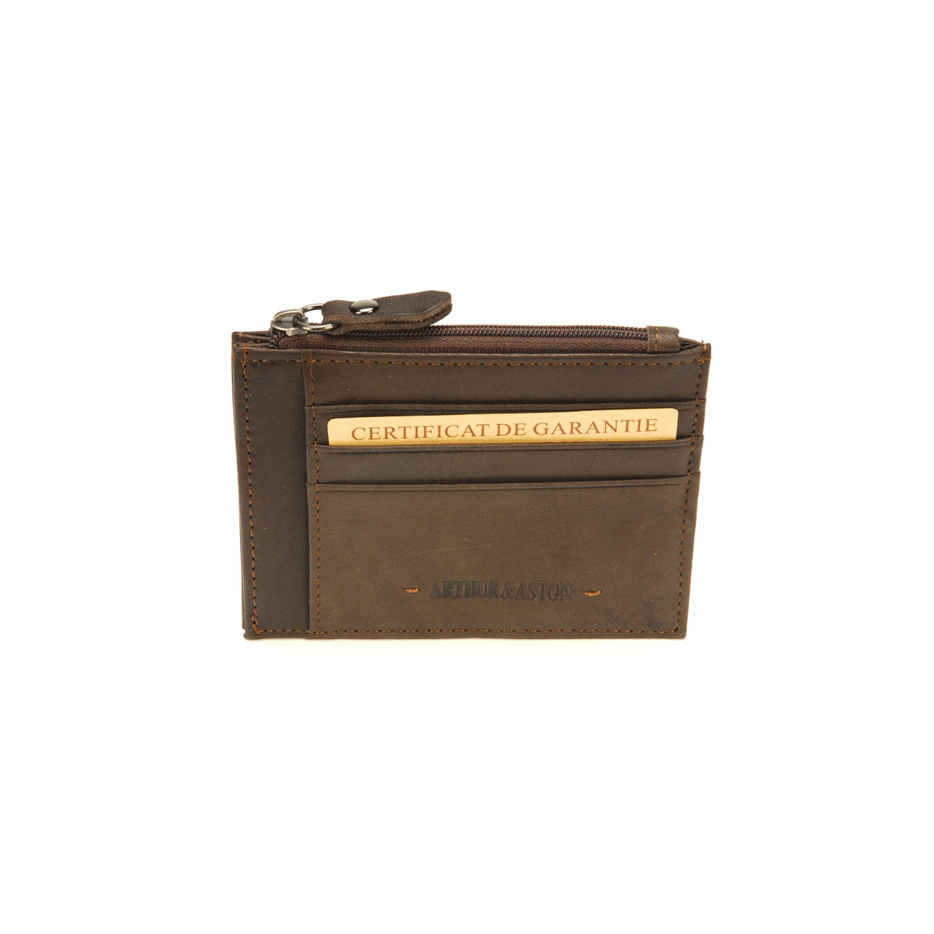Arthur & Aston Johany Coin Purse Suede Chestnut
