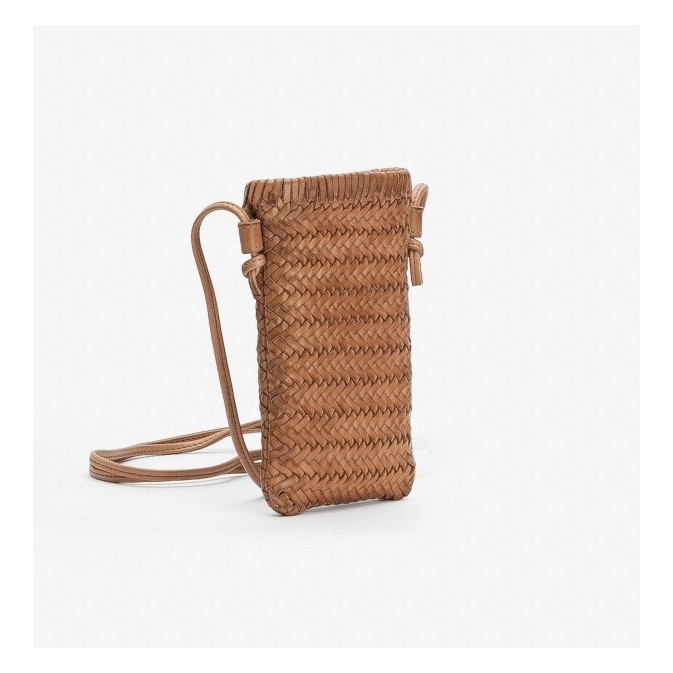 Biba Perkins Portable Pouch Woven Leather PER4L Camel