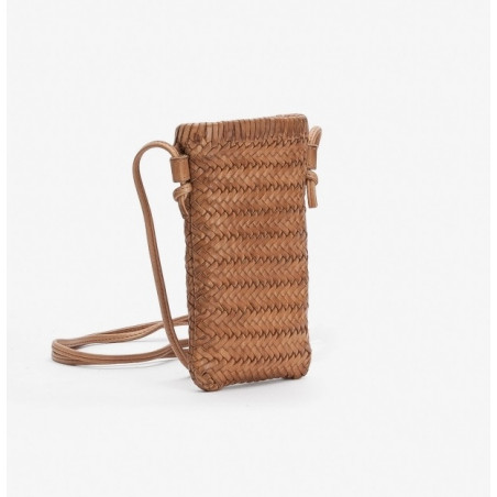 Biba Perkins Portable Pouch Woven Leather PER4L Camel