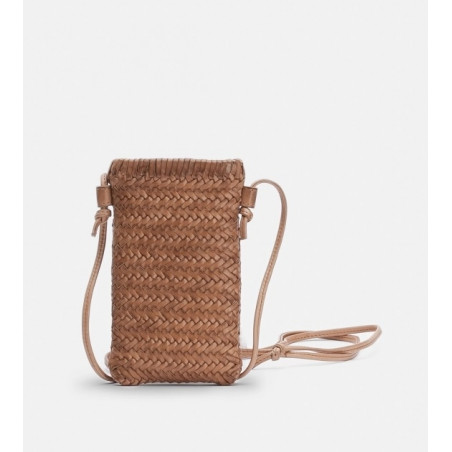 Biba Perkins Portable Pouch Woven Leather PER4L Camel