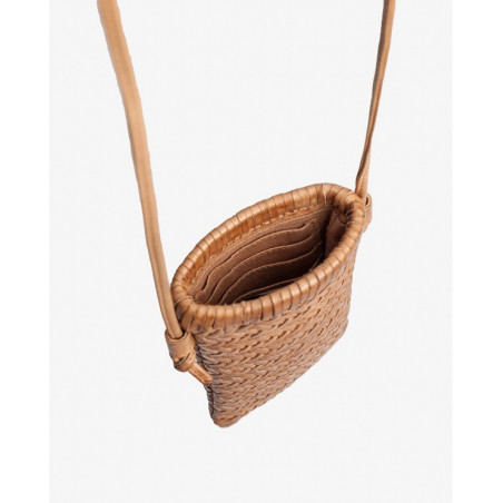 Biba Perkins Portable Pouch Woven Leather PER4L Camel
