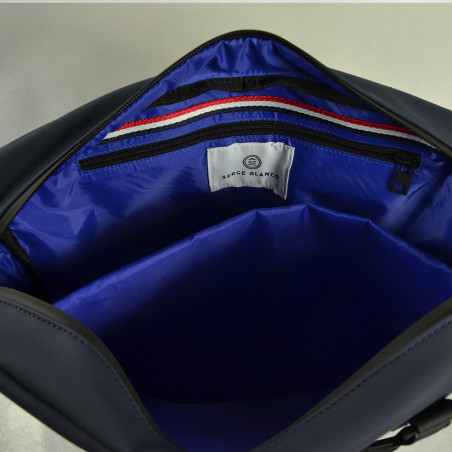 Serge Blanco Santafé Sac Ordinateur SFE41004 Marine ouvert