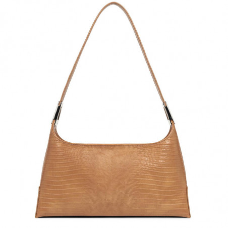 Lancaster Exotic Lezard Sac Baguette 426-87 Camel