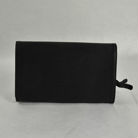 Ateliers Fourès Baroudeuse Large Zippered Wallet B61 Black