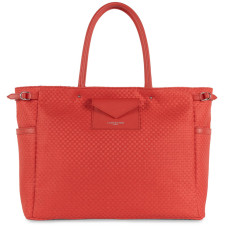 Lancaster Actual Damier tressé Sac Cabas 519-97 Corail