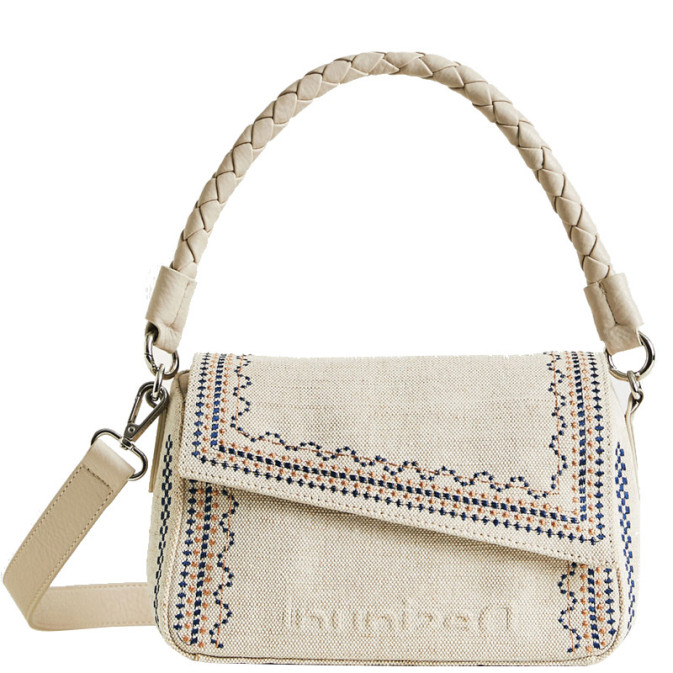 Sac à Main Desigual Regasita - Beige Lino - Neuf Avec étiquettes - Polyester