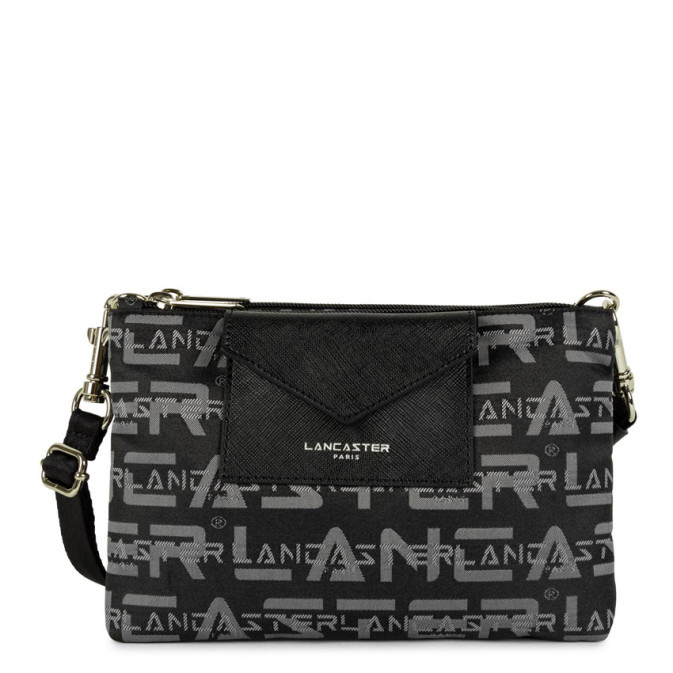 Lancaster Logo Kba Small Trotteur Bag 2 Compartments 508-57 Black