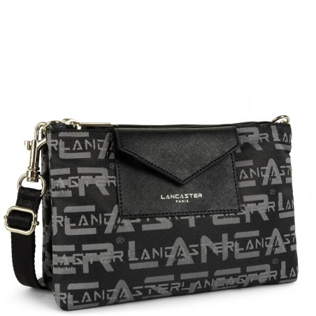 Lancaster Logo Kba Small Trotteur Bag 2 Compartments 508-57 Black