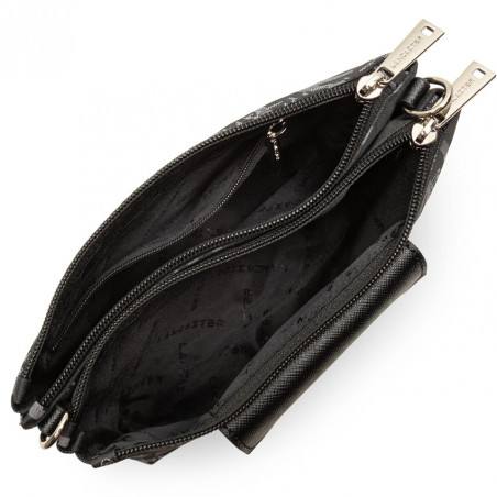 Lancaster Logo Kba Petit Sac Trotteur 2 compartiments 508-57 Noir ouvert