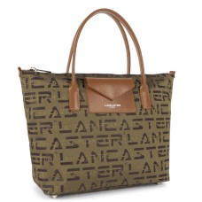 Lancaster Logo Kba Grand Sac Cabas 508-60 Marron cote
