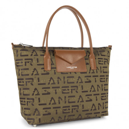 Lancaster Logo Kba Grand Sac Cabas 508-60 Marron cote
