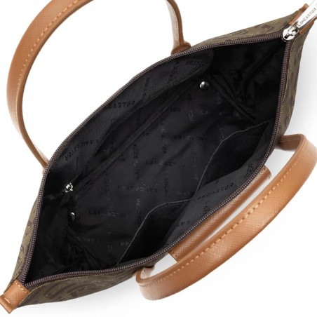 Lancaster Logo Kba Grand Sac Cabas 508-60 Marron ouvert