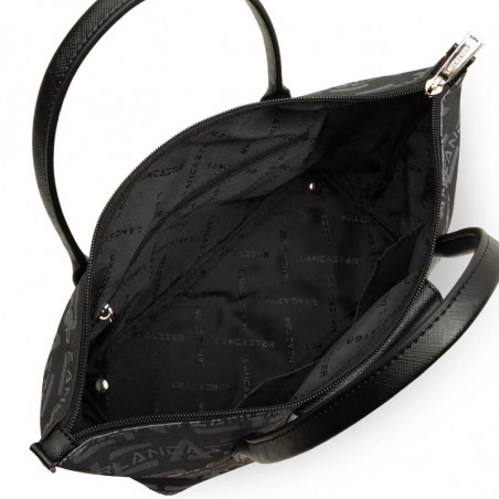 Lancaster Logo Kba Grand Sac Cabas 508-60 Noir ouvert