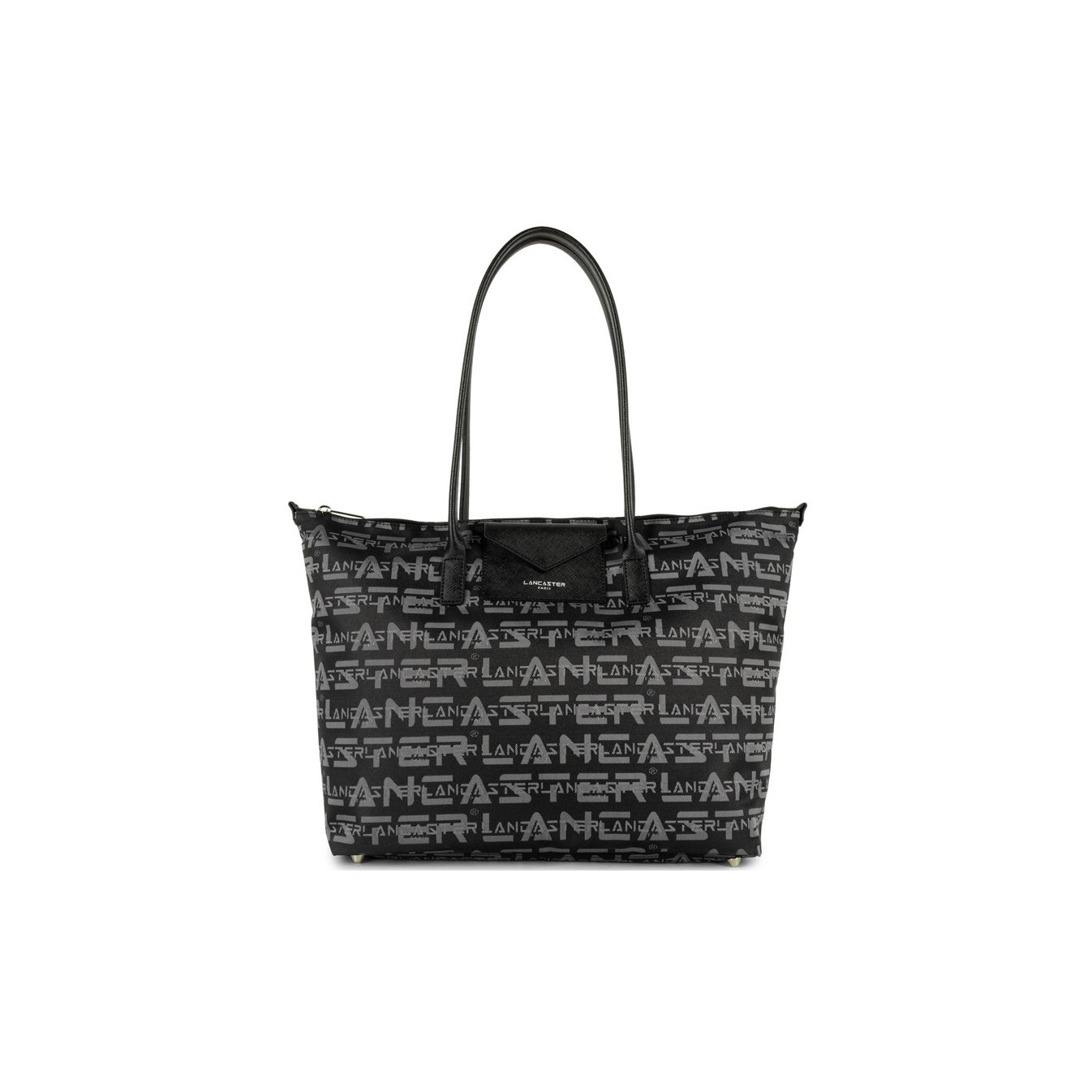 Lancaster Logo Kba Large Shoulder Tote Bag 508-62 Black