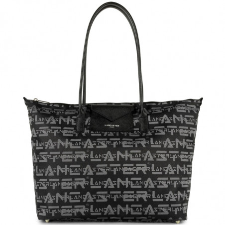 Lancaster Logo Kba Large Shoulder Tote Bag 508-62 Black