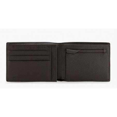 Le Tanneur Charles 2-Flap Wallet Grainy Leather Dusty Coffee