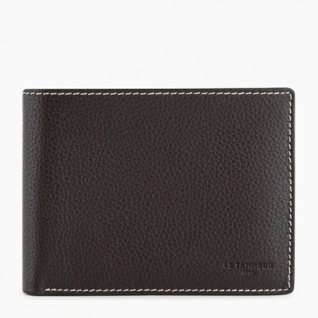 Le Tanneur Charles 2-Flap Wallet Grainy Leather Dusty Coffee