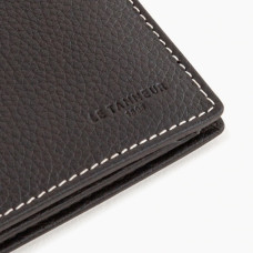 Le Tanneur Charles 2-Flap Wallet Grainy Leather Dusty Coffee