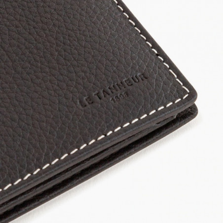 Le Tanneur Charles 2-Flap Wallet Grainy Leather Dusty Coffee