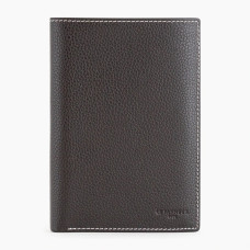 Le Tanneur Charles Wallet Medium 2 Shutters Leather Beaned Coffee C...