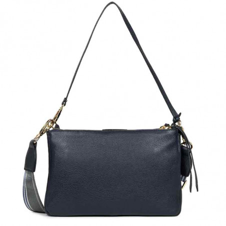 Lancaster Dune Double Pouch Bag 529-57 Navy Blue