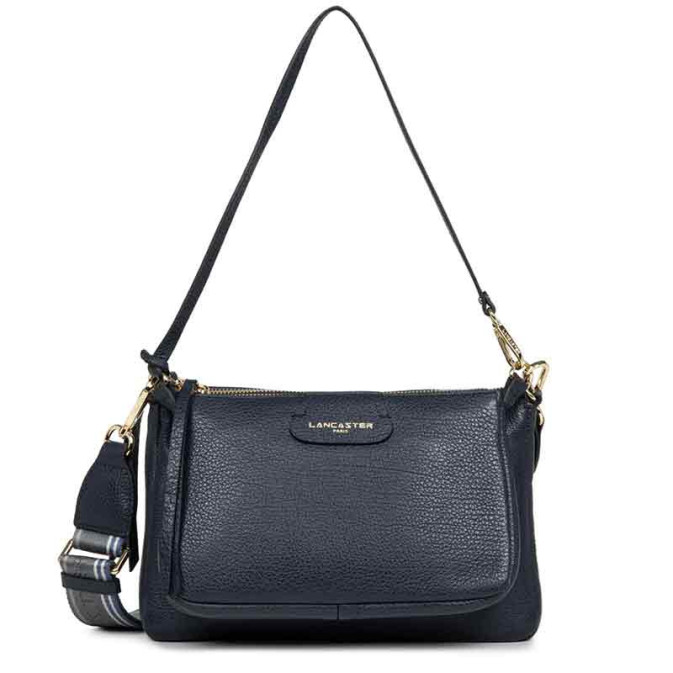 Lancaster Dune Double Pouch Bag 529-57 Navy Blue