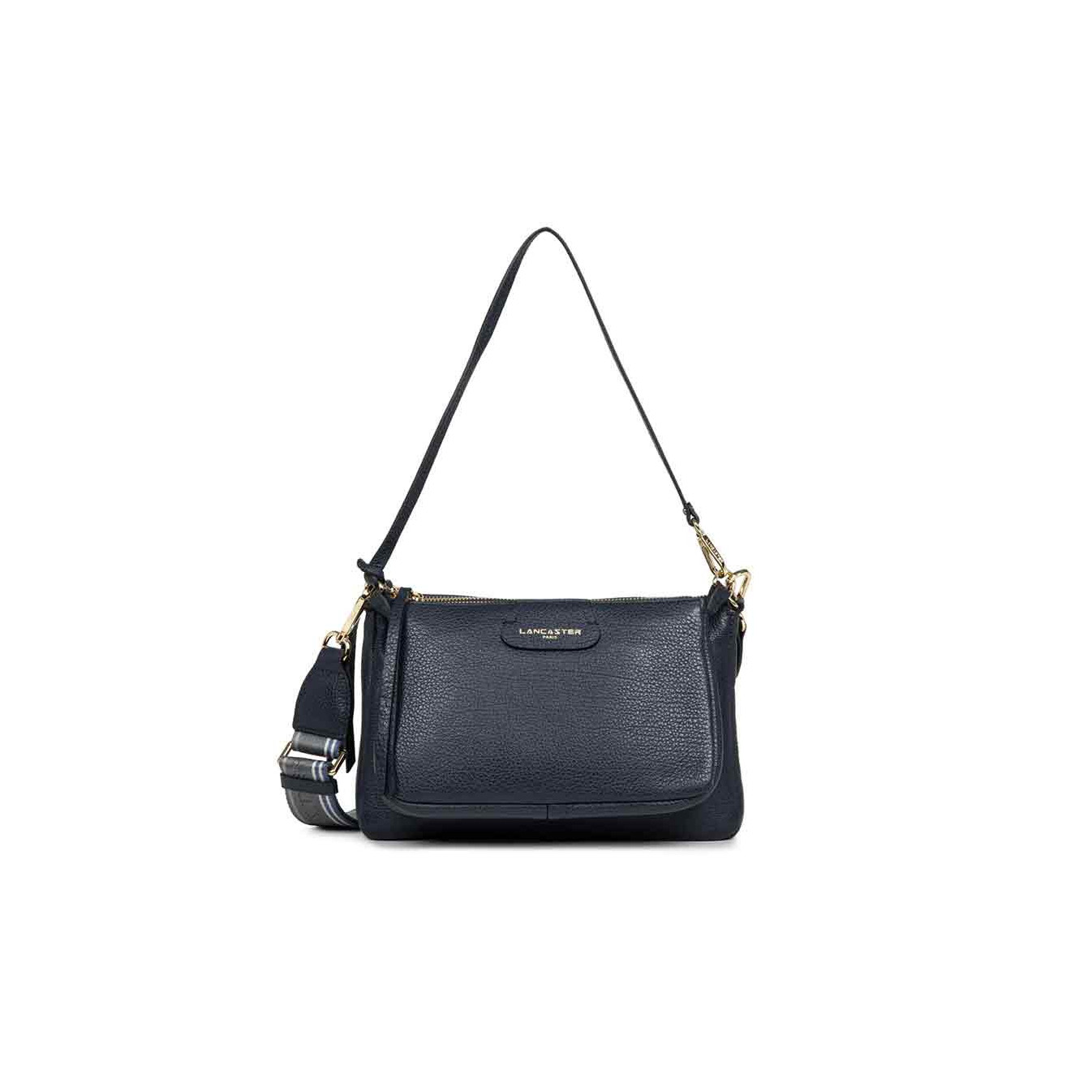 Lancaster Dune Double Pouch Bag 529-57 Navy Blue