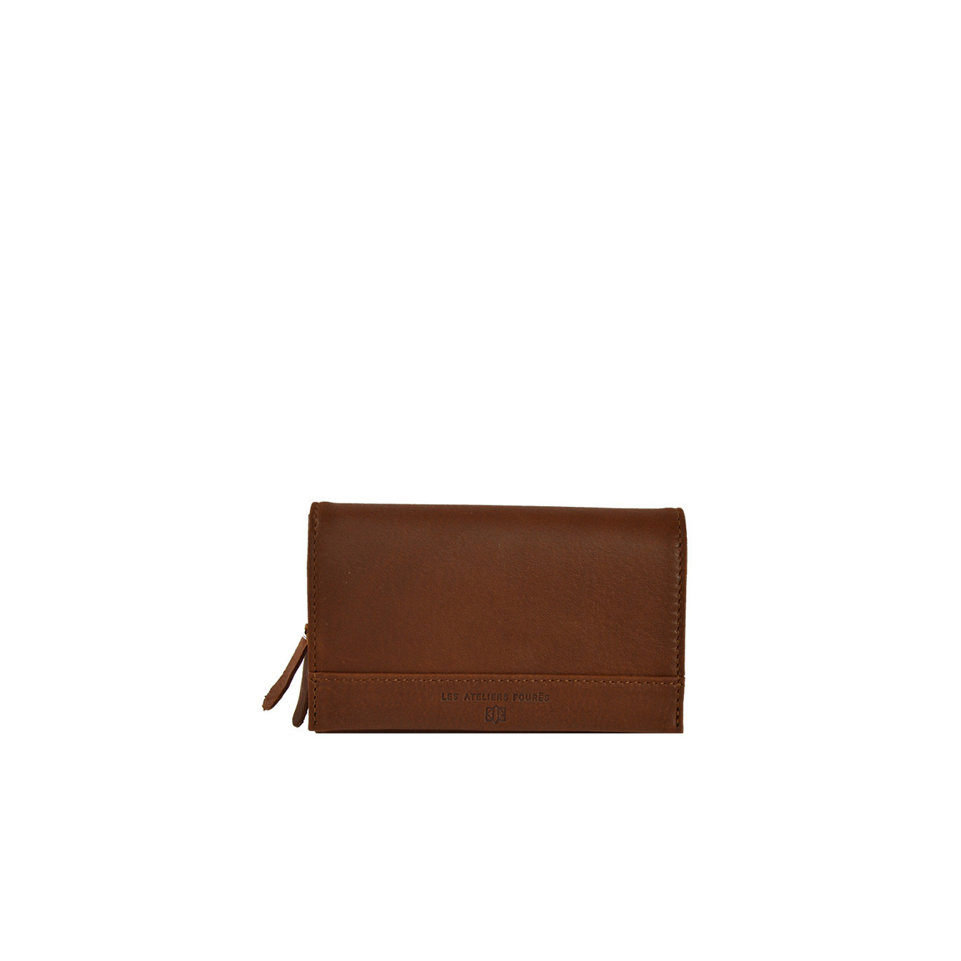 Les Ateliers Fourès Baroudeuse Zippered Wallet B51 Tawny