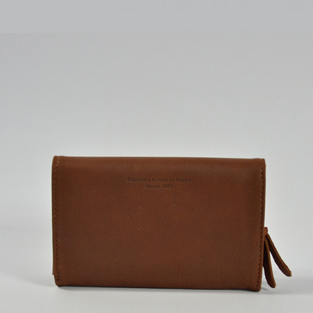 Les Ateliers Fourès Baroudeuse Zippered Wallet B51 Tawny