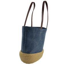 Le Voyage en Panier Cabas Champetre Denim Bag