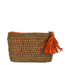 Avana Tea Orange Crochet Pouch by L'Atelier du Crochet