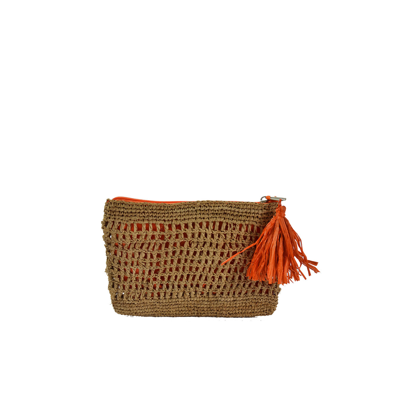 Avana Tea Orange Crochet Pouch by L'Atelier du Crochet