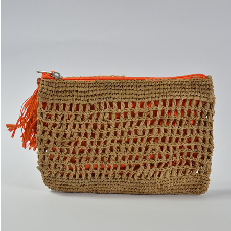 Avana Tea Orange Crochet Pouch by L'Atelier du Crochet