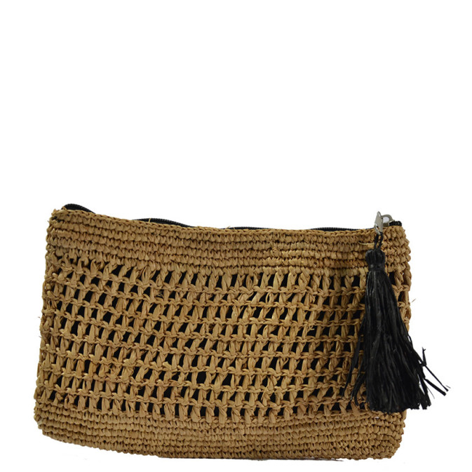 Avana Thé Noir Crochet Pochette by L'Atelier du Crochet
