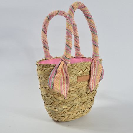 Le Voyage en Panier Mademoizelle Panier Enfant Foulard Orange Multico cote